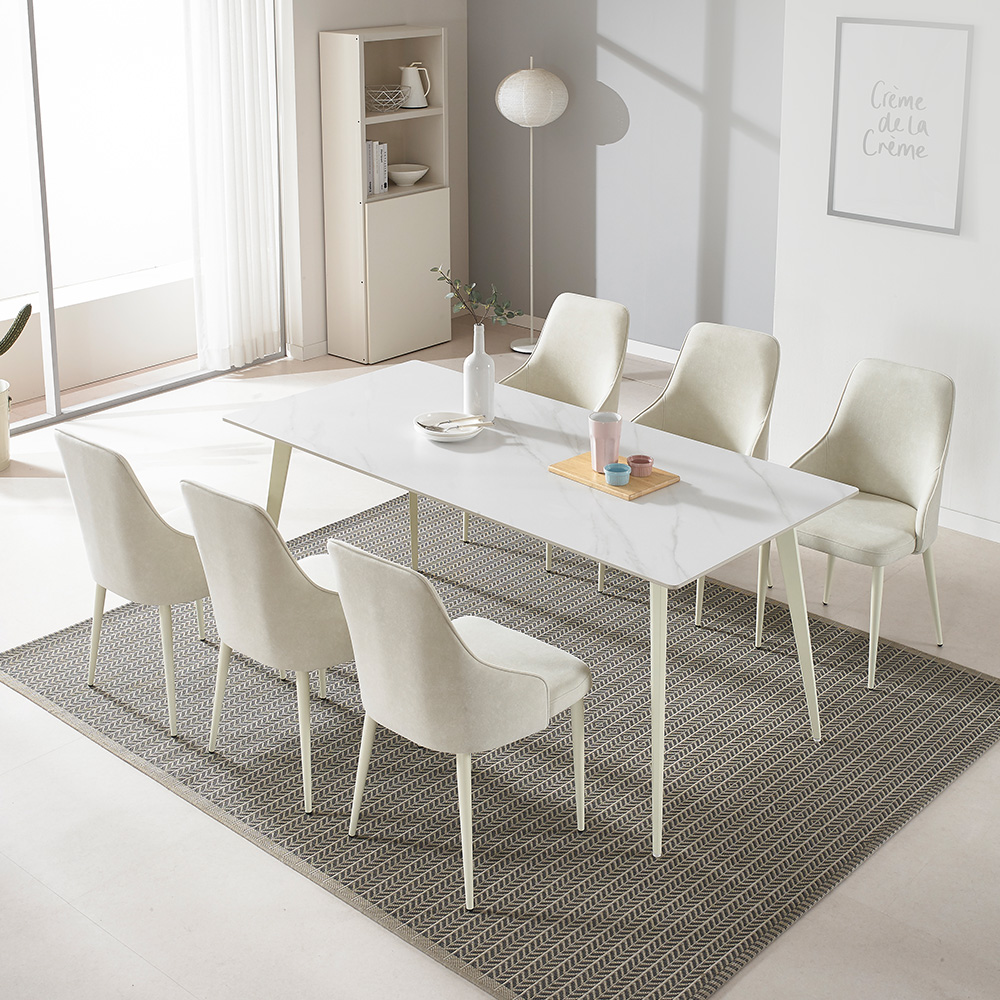 보루네오 포코 통세라믹 6인용 식탁세트 (의자6개 포함)