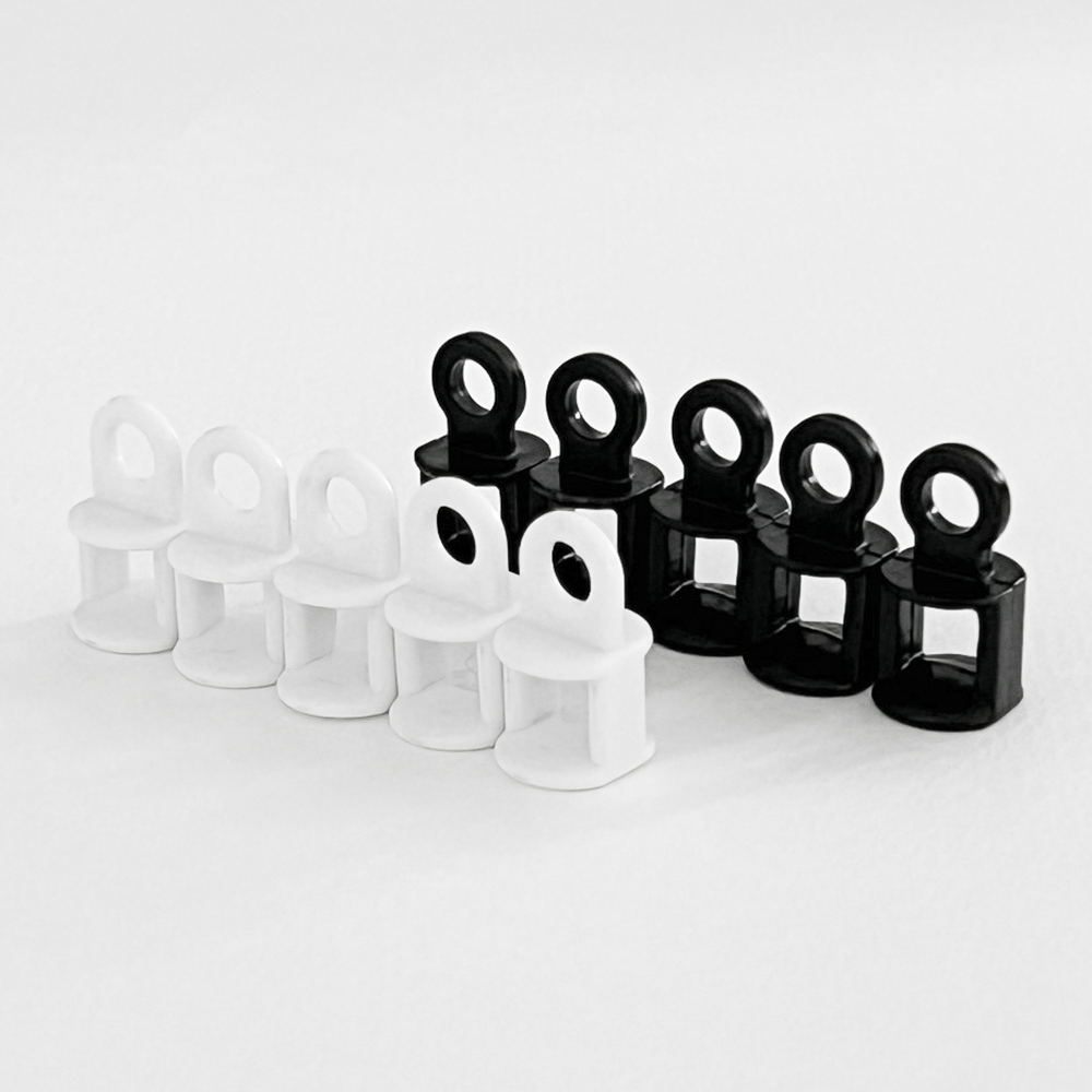 커튼 레일 롤러 커텐 부자재 [화이트/블랙] 12개