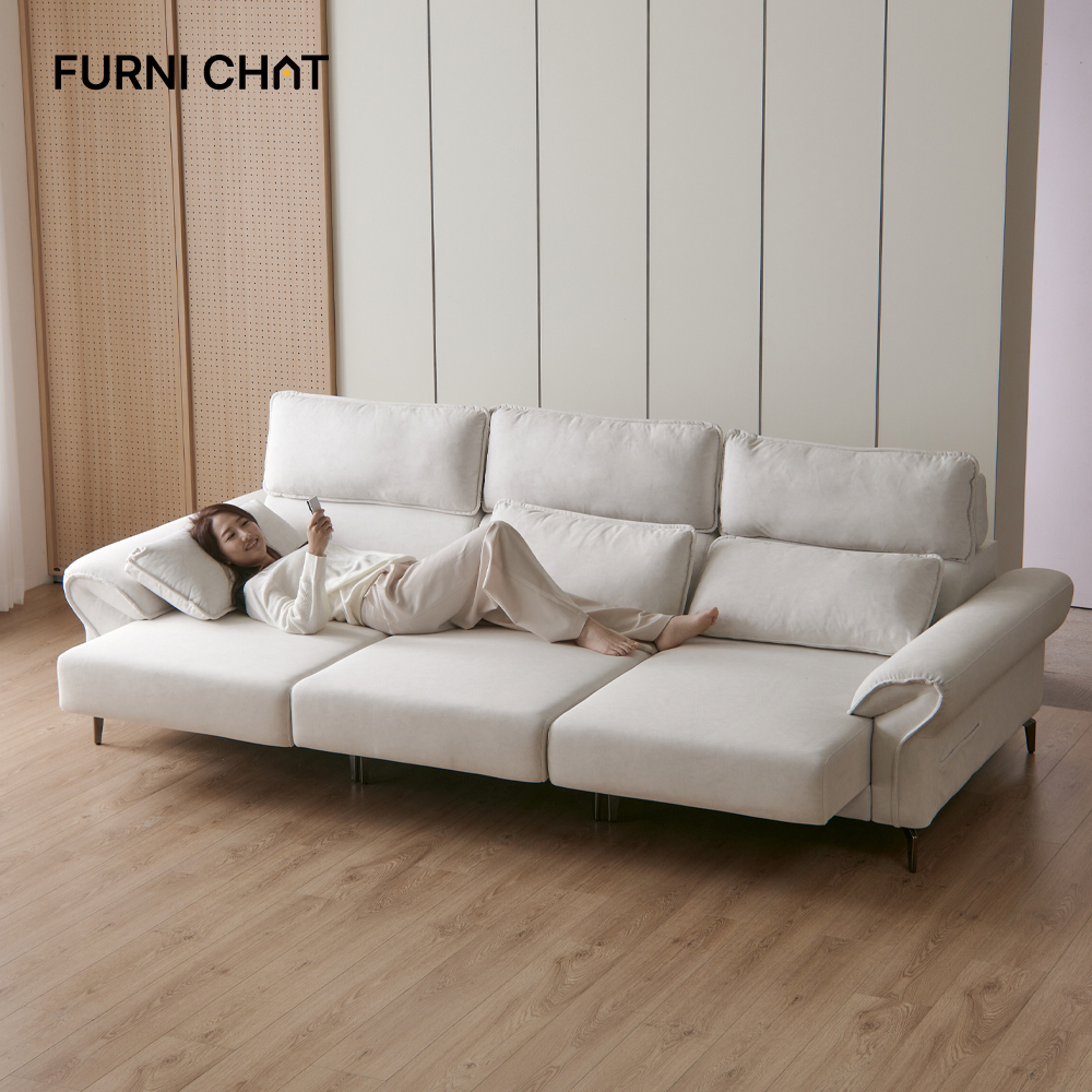 퍼니챗 몬스터 4인용 이지클린 패브릭 무빙소파 슬라이드 모션소파