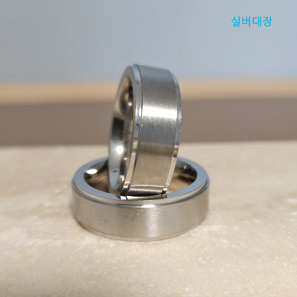 써지컬 스틸 볼드 묵직한 남성 패션 선물 링 민자 반지 - 상세 이미지 3