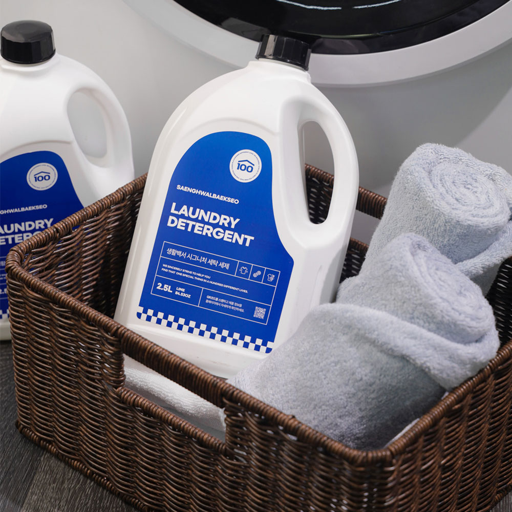 생활백서 중성세제 아기 세탁세제 액체세제 드럼용 일반용 대용량 2개입