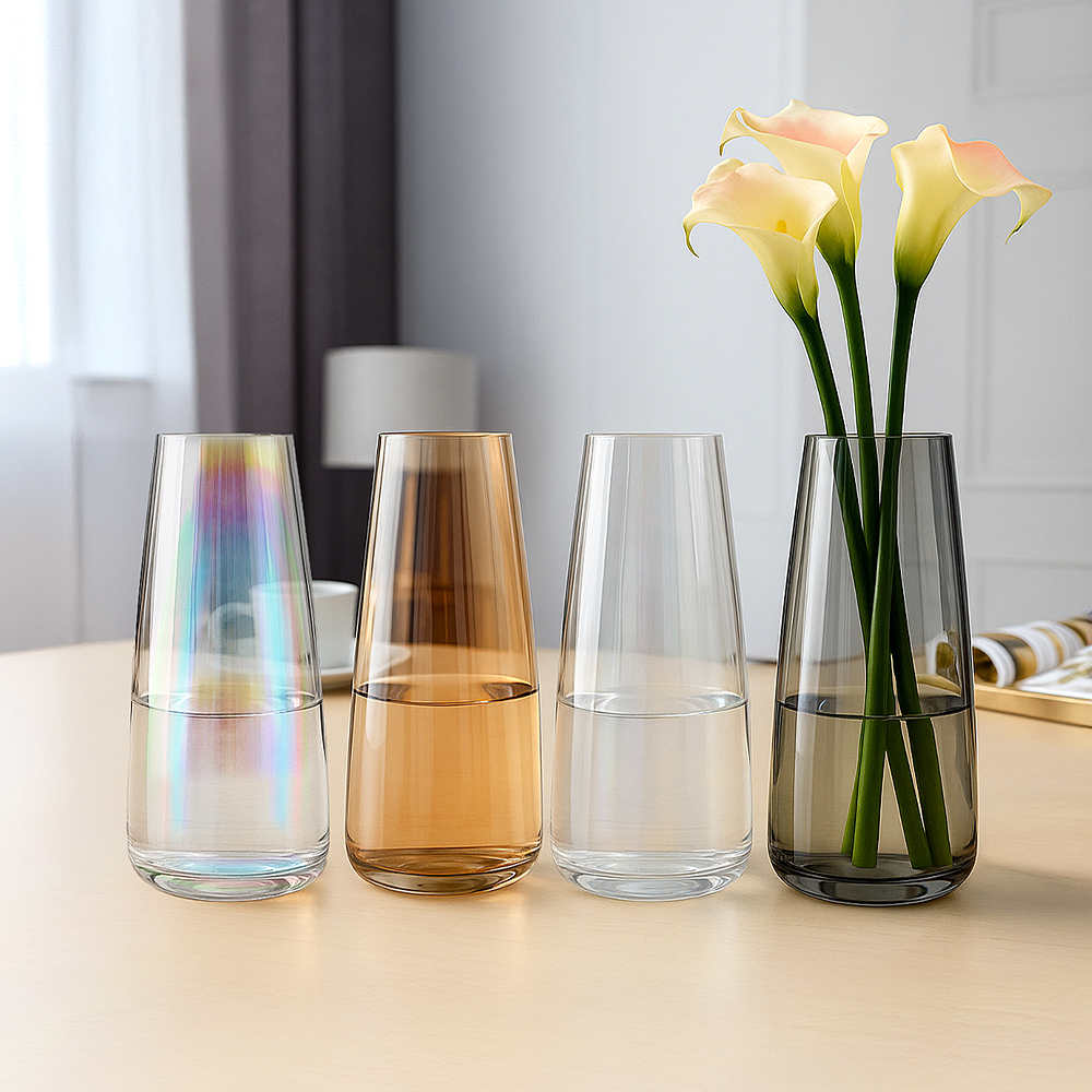 레토 화병 유리 꽃병 인테리어 오브제 집들이선물 (Aurora) LIA-V01