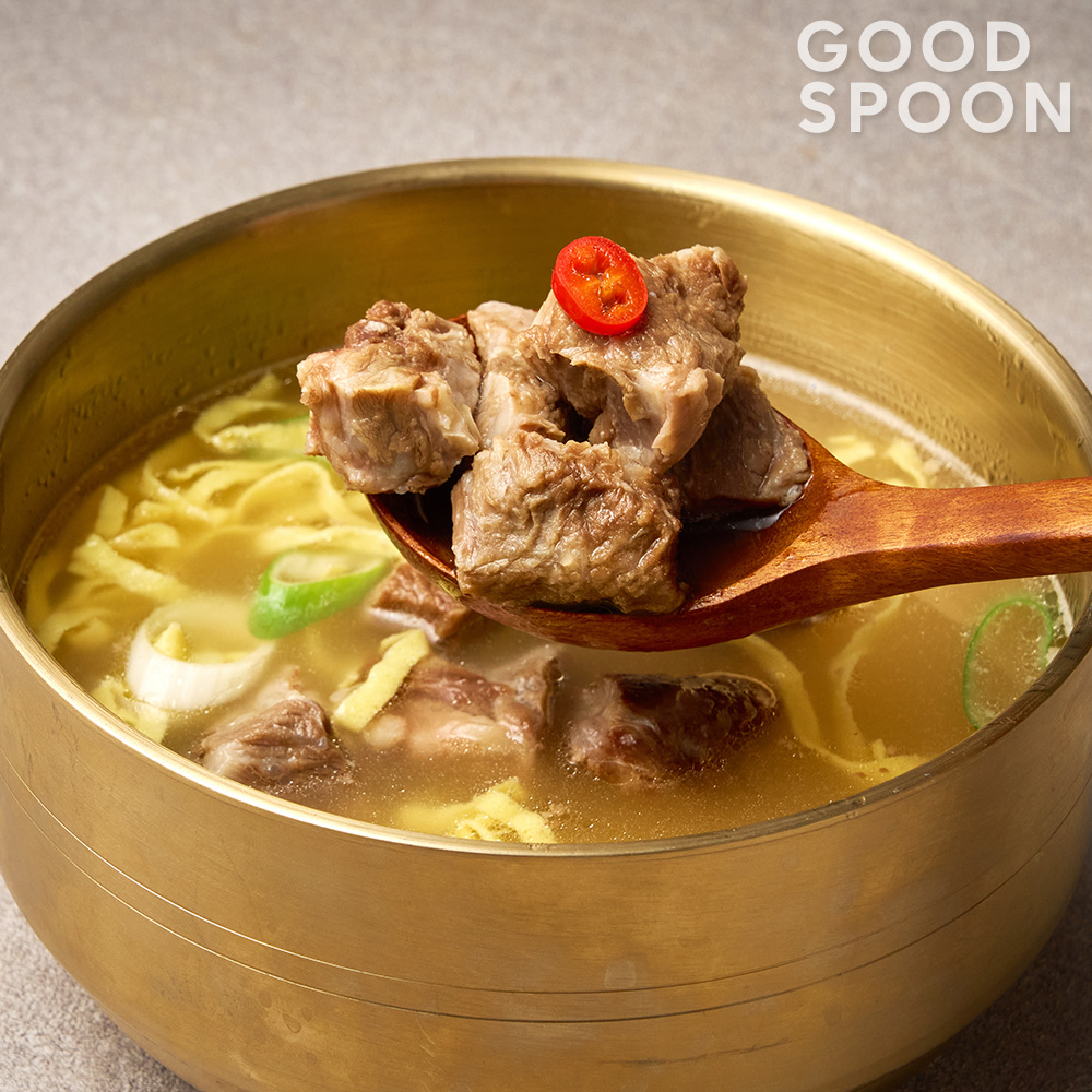 굿스푼 수비드 뼈없는 순살 갈비탕 500g 3팩 부드러운 살코기 속풀이 해장용 즉석국 레토르트