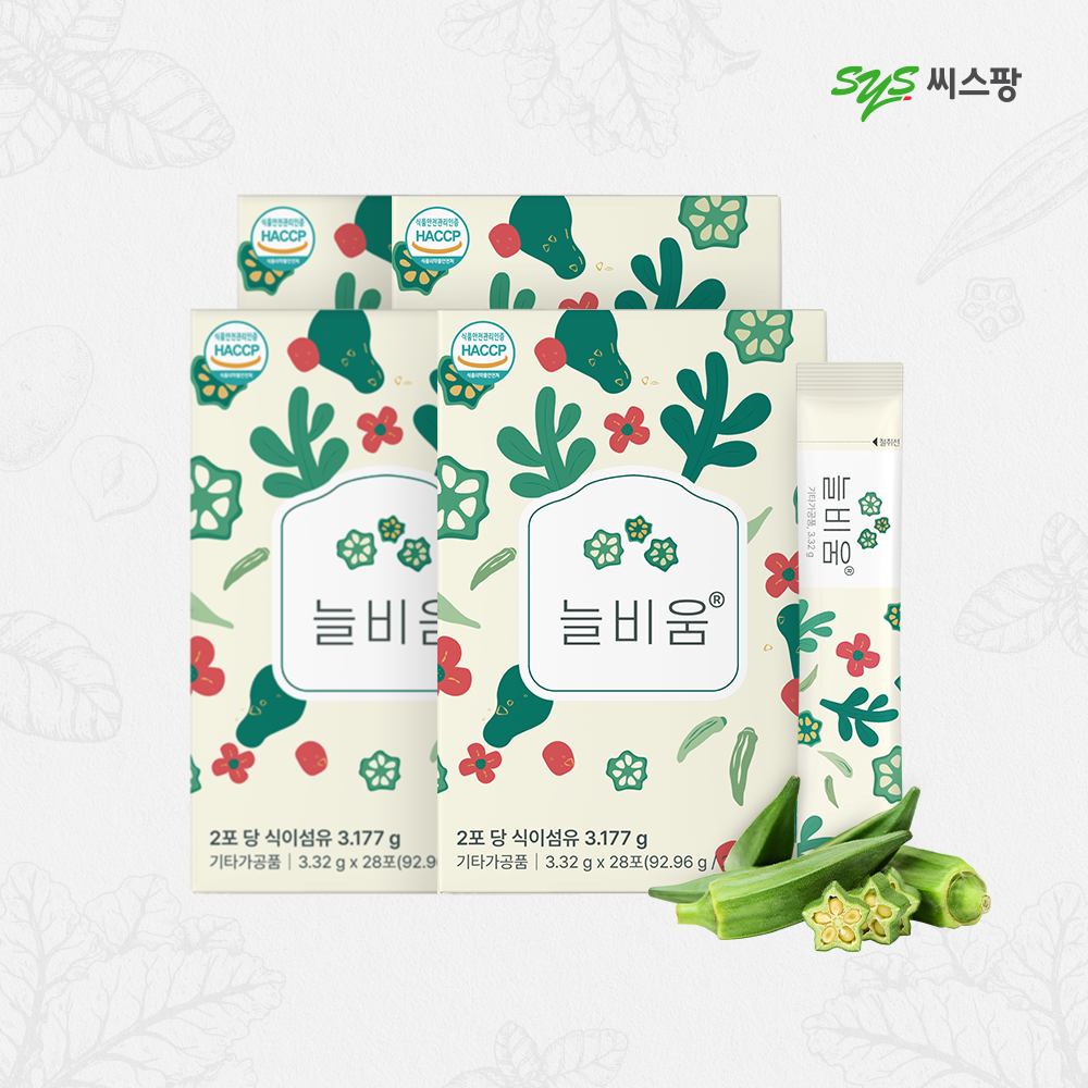 늘비움 3.32g 오크라환 차전자피 식이섬유 숙변쾌변 식물성원료 프랑스산 28포, 4개 - 메인 이미지