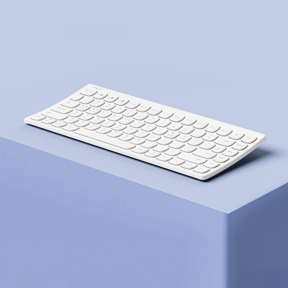 엑토 커브드 미니 휴대용 가벼운 텐키리스 무소음 인체공학 아이패드 무선 블루투스 키보드 B603