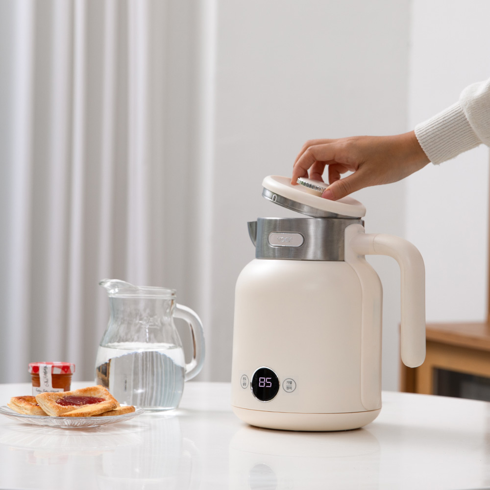 보아르 다이닝온 온도조절 전기포트 1.5L 올스텐 316 보온 커피포트 분유 대용량 주전자