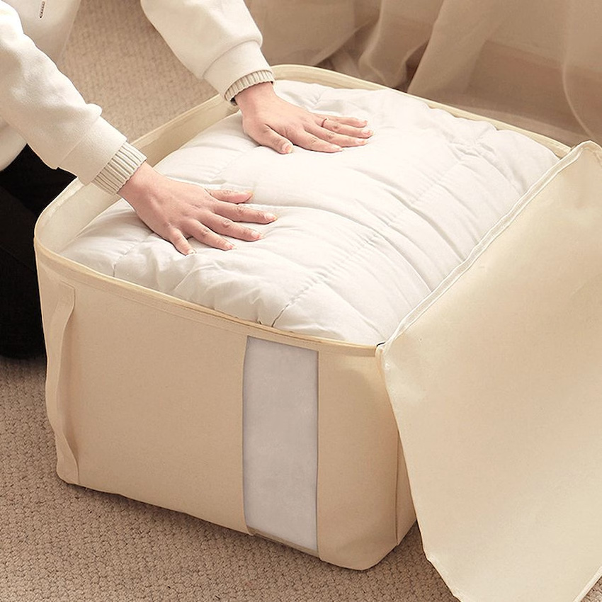 그란덱스 옥스포드 이불정리함 이불보관함 이불수납함 패딩 옷 이불가방 패브릭리빙박스 소형 사이즈 제품 이미지