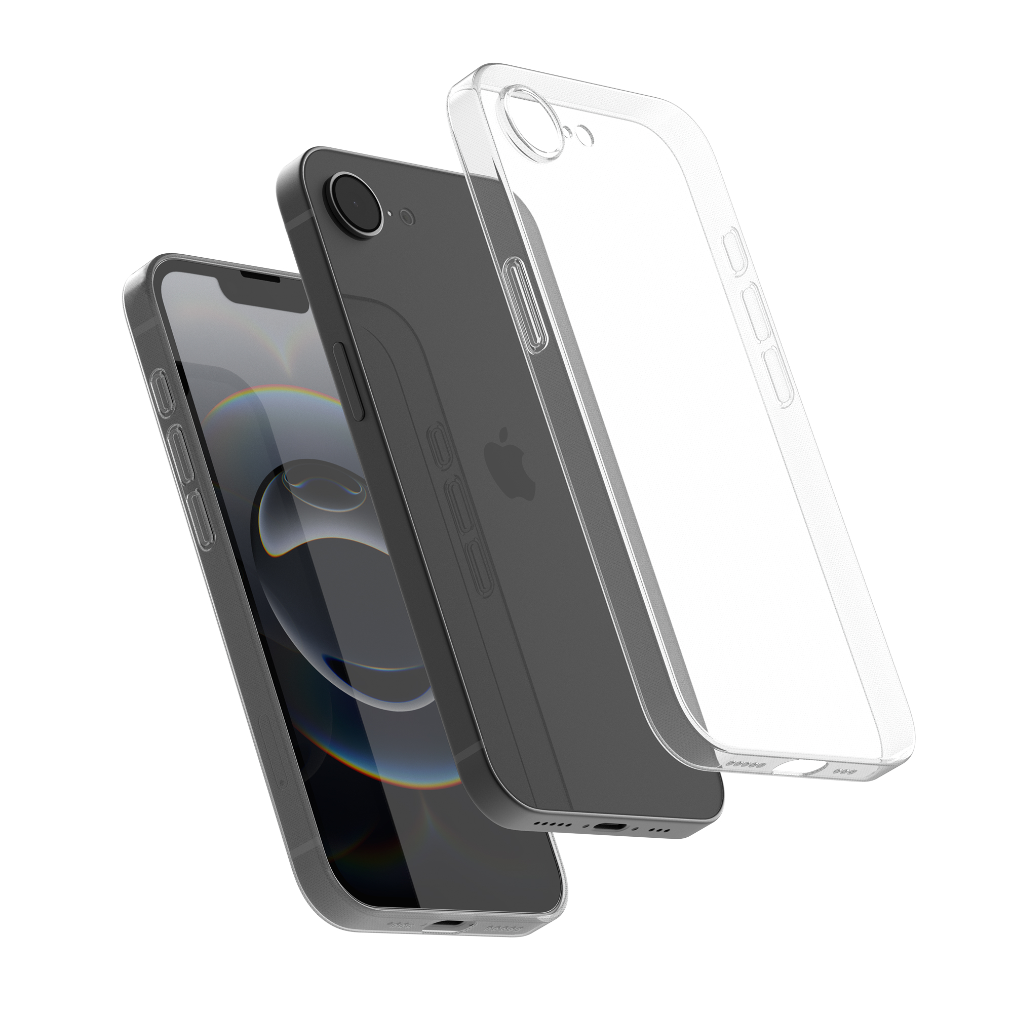 고스트핏 0.6 매트 아이폰 생폰케이스 투명 변색없는 케이스 반투명, 아이폰16e - 상품 이미지