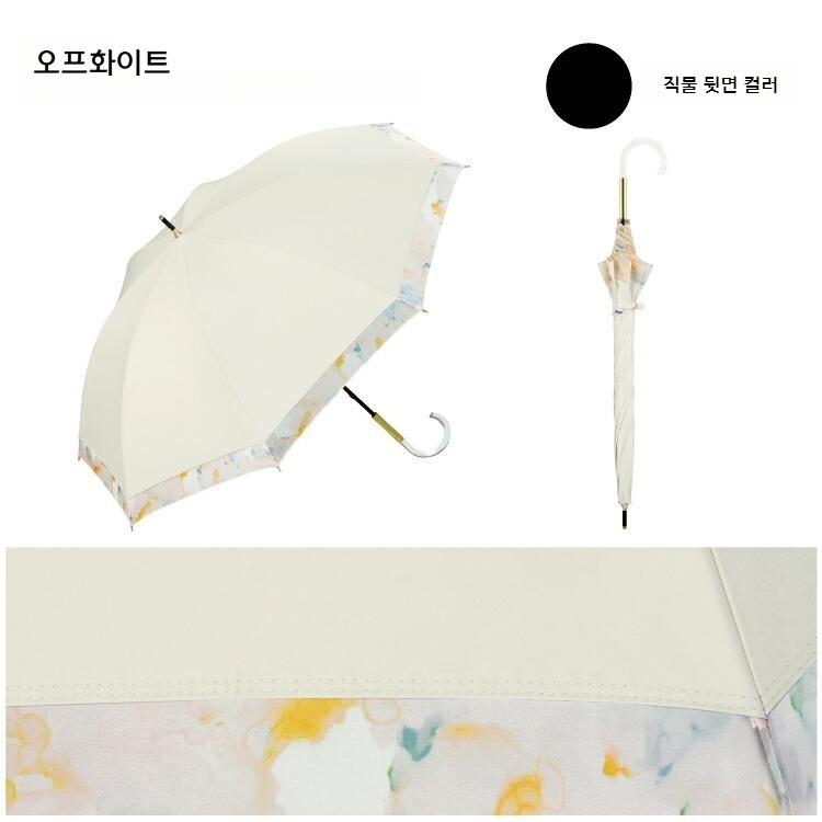 Wpc 림 오간자 프린트 장양산 차광 양우산 일본양산 UV차단 블랙 - 상세 이미지 2