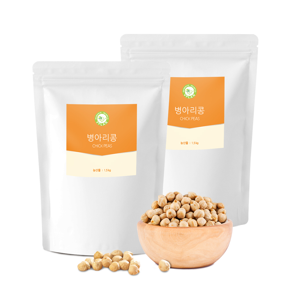 [포인트] 병아리콩 밥 요리 간식 이집트콩 칙피 밤콩 1.5kg, 2개 - 상품 이미지