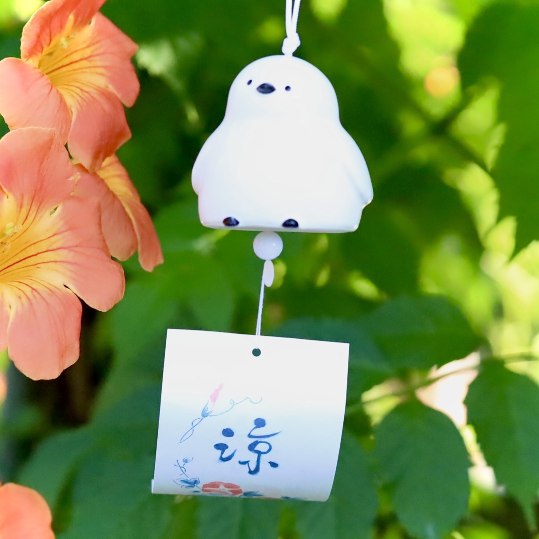 일본 도자기 섬오목눈이 시마에나가 후우링 풍경 새모양 귀여운 감성소품