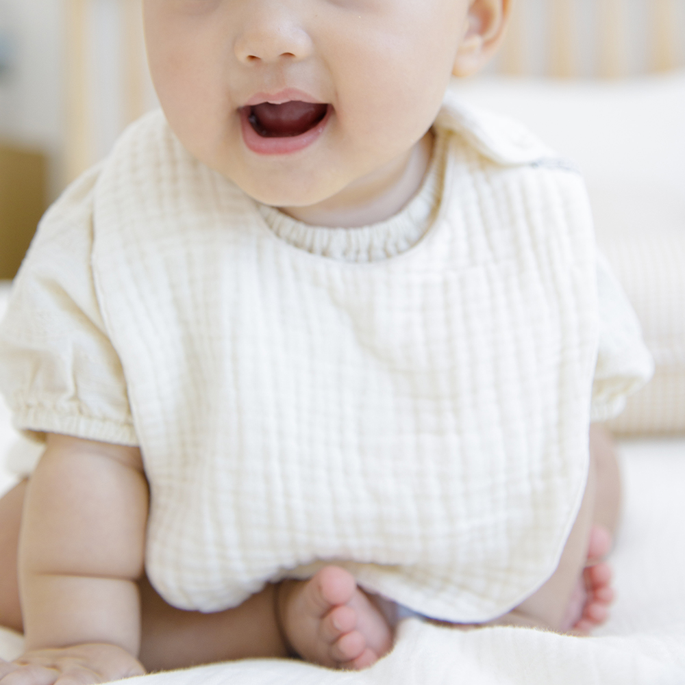 6중 요루거즈 턱받이 사계절 신생아 아기 빕 침받이 순면