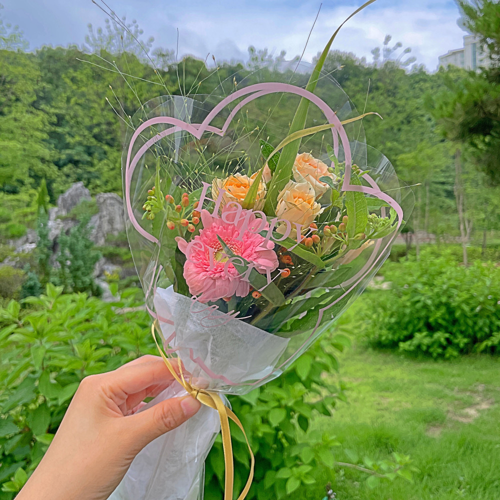 리도르 결혼기념일꽃  프로포즈 졸업식 수료식 작은 생화 작약 랜덤 꽃다발 - 상세 이미지 2