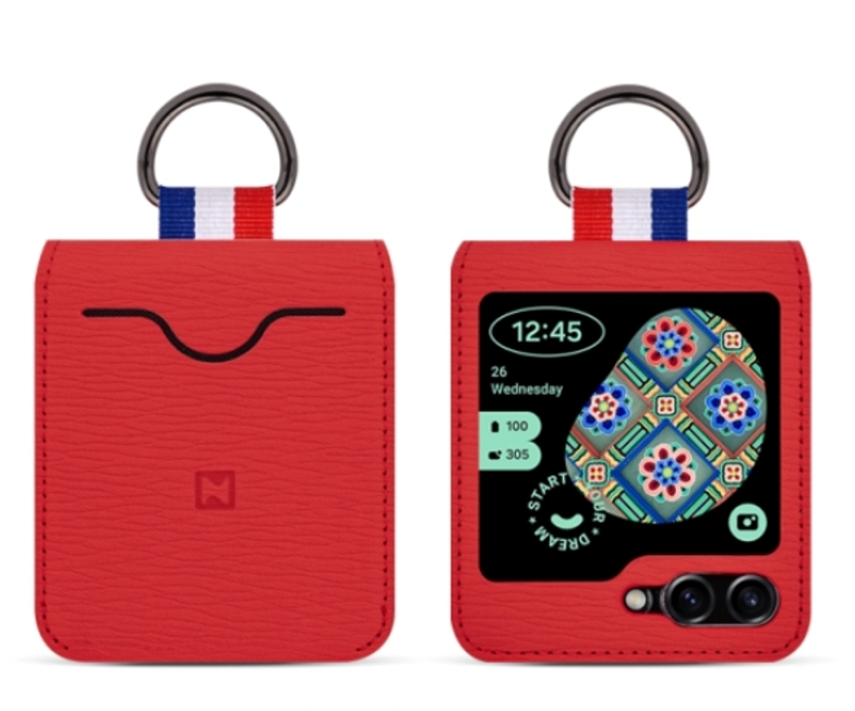 카드 케이스 힌지보호 가죽 범퍼 슬립 지갑 블랙, 갤럭시Z 플립6 - 상세 이미지 3