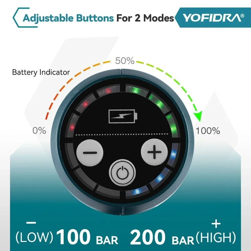무선 고압 세차기 3500W 200Bar 브러시리스 6in1 폼건 18V 청소기 배터리 없음 GERMANY 전기 - 상세 이미지 3