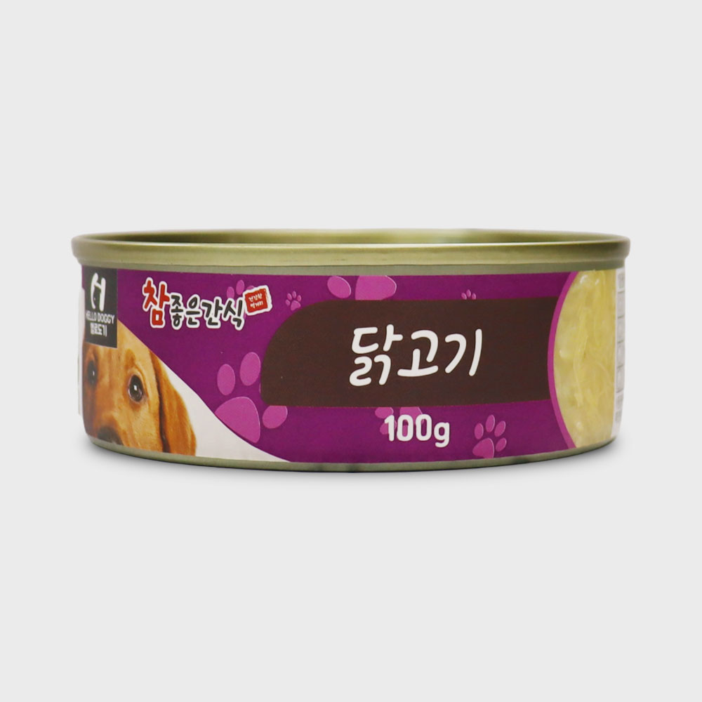 헬로도기 강아지캔 강아지통조림 유동식 애견 습식 사료 간식 닭고기+구기자, 100g, 1개 - 상세 이미지 3