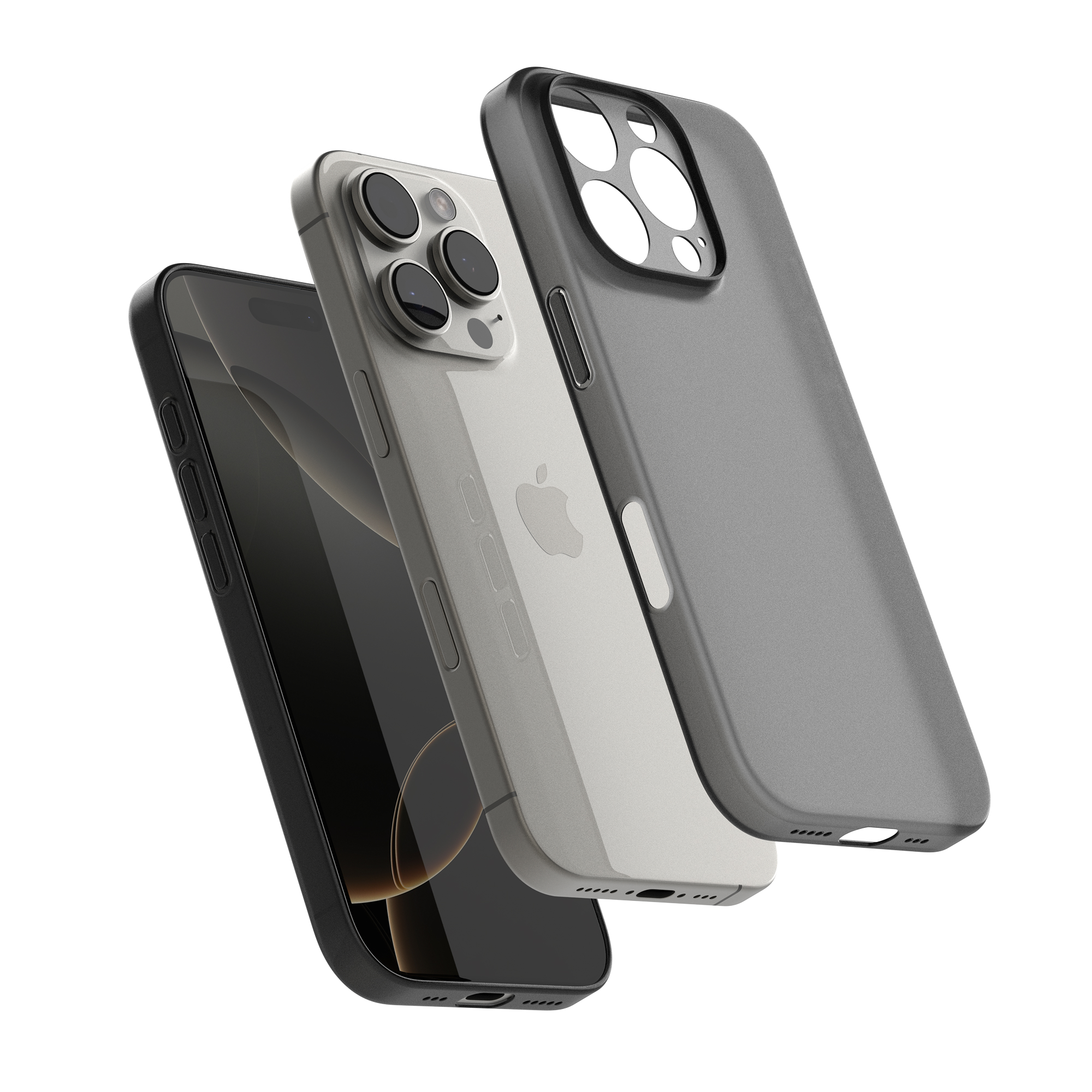 고스트핏 0.6 매트 아이폰 생폰케이스 투명 변색없는 케이스 화이트, 아이폰16 프로 - 상세 이미지 2