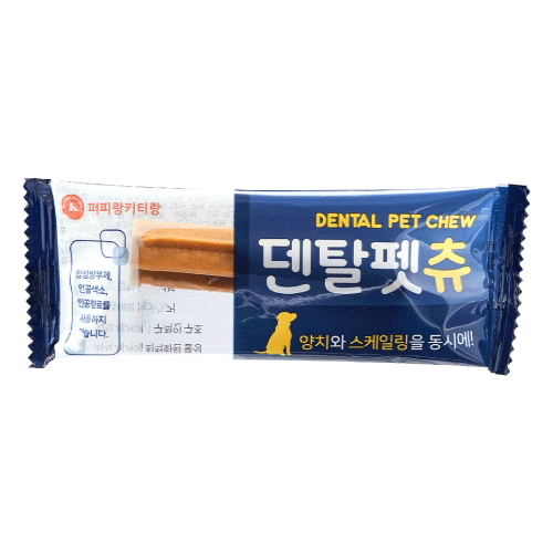 덴탈펫츄 강아지 덴탈껌 치석제거 입냄새 반려견 덴탈케어 15개입, 1개