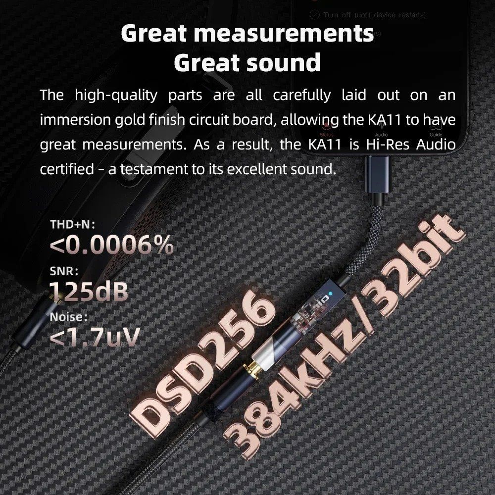 FiiO KA11 USB DAC 앰프 C타입 고음질 오디오 앰프 동글 - 상세 이미지 5
