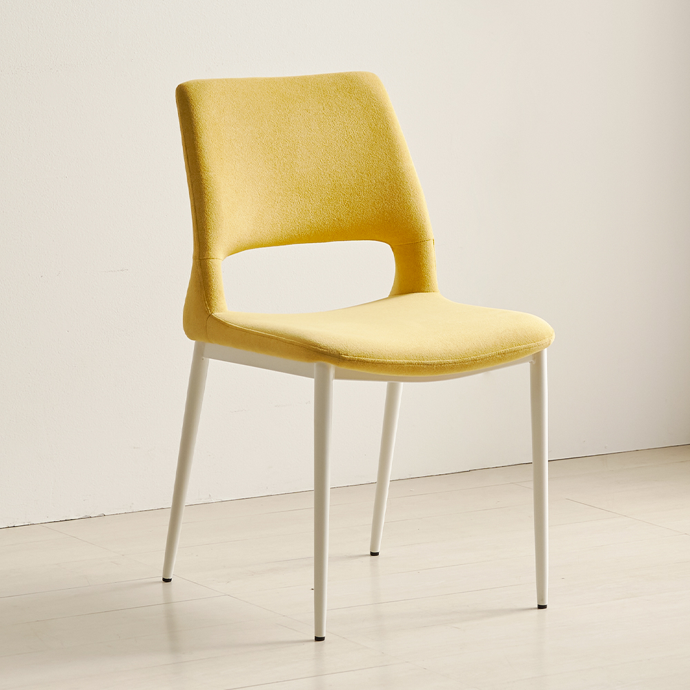 허리편한 식탁의자 화이트 테이블의자 패브릭 다이닝체어 아쿠아민트