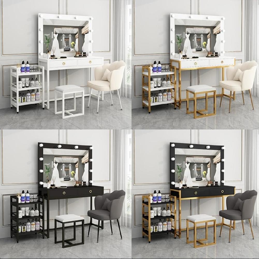 조명 화장대 메이크업 파우더룸 스튜디오 화이트 80x40x160 대기실 이미지 6