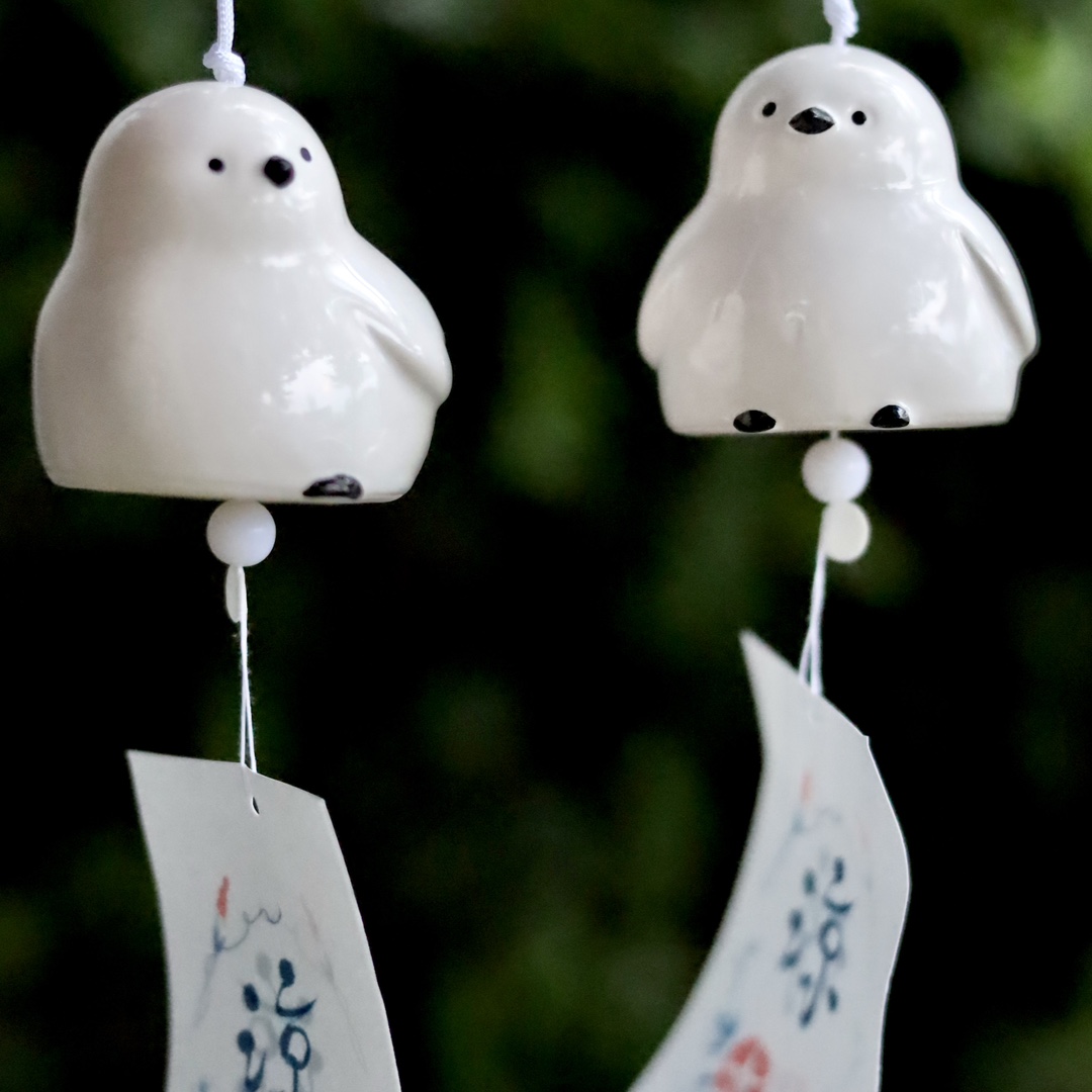 일본 도자기 섬오목눈이 시마에나가 후우링 풍경 새모양 귀여운 감성소품