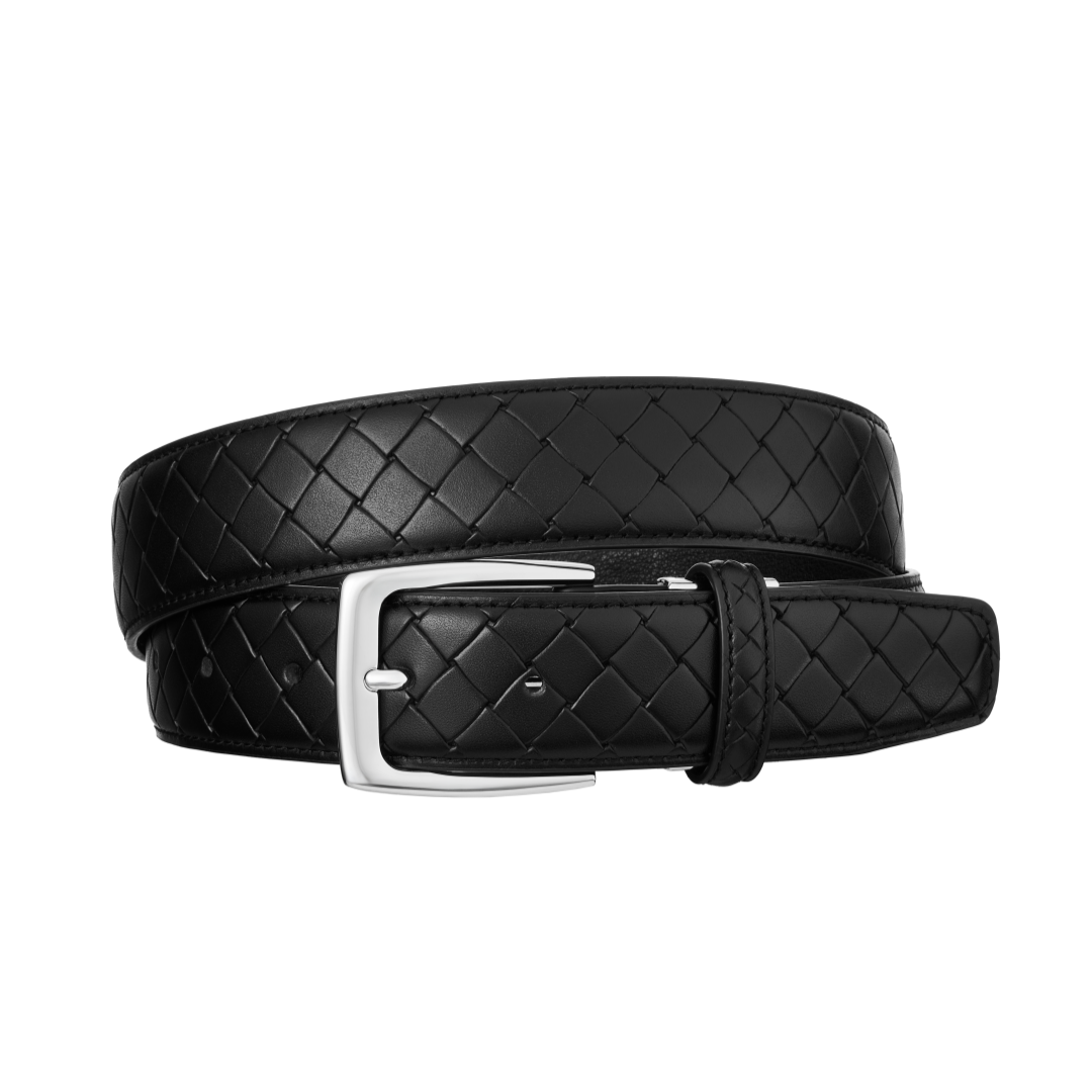 남성 소가죽 32mm 34mm 격자무늬 가죽 벨트 2 type