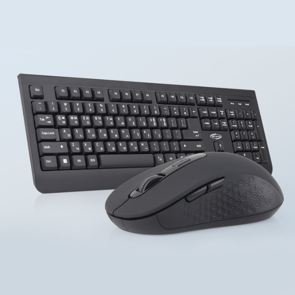 강원전자 넷메이트 무선 사무용 키보드 마우스 세트