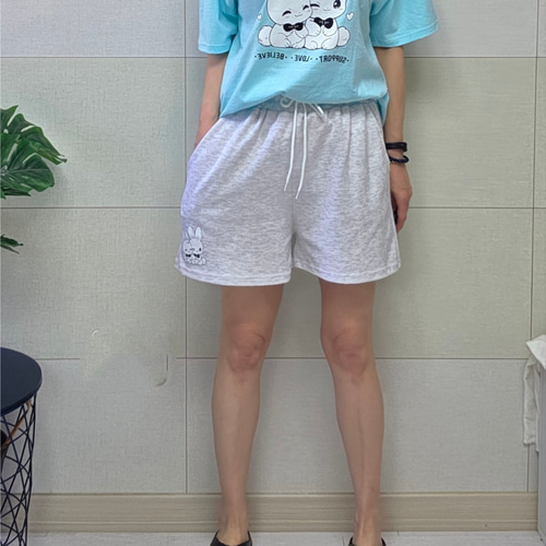 (국산면원단/국내자체생산) PT2005 두마리토끼 반바지 30대40대여성의류 - 상세 이미지 3