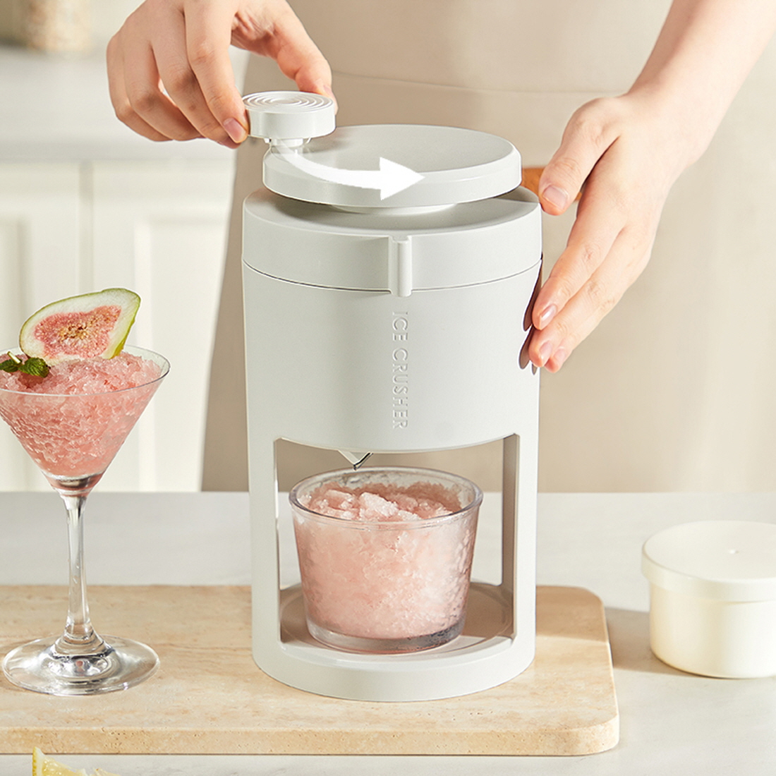 킨포크 수동빙수기 빙수만들기 컵빙수 우유 팥빙수 가정용제빙기 설빙기 얼음가는기계