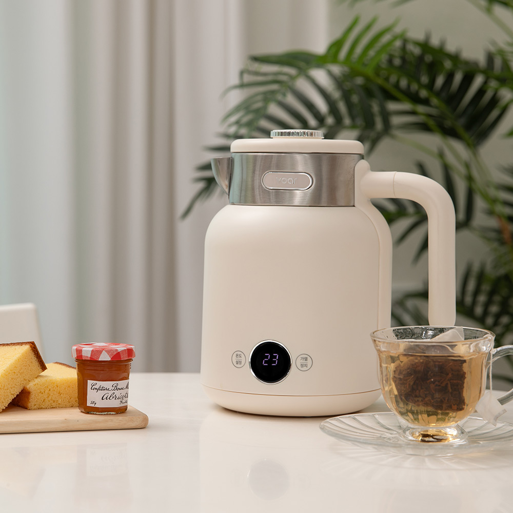 보아르 다이닝온 온도조절 전기포트 1.5L 올스텐 316 보온 커피포트 분유 대용량 주전자