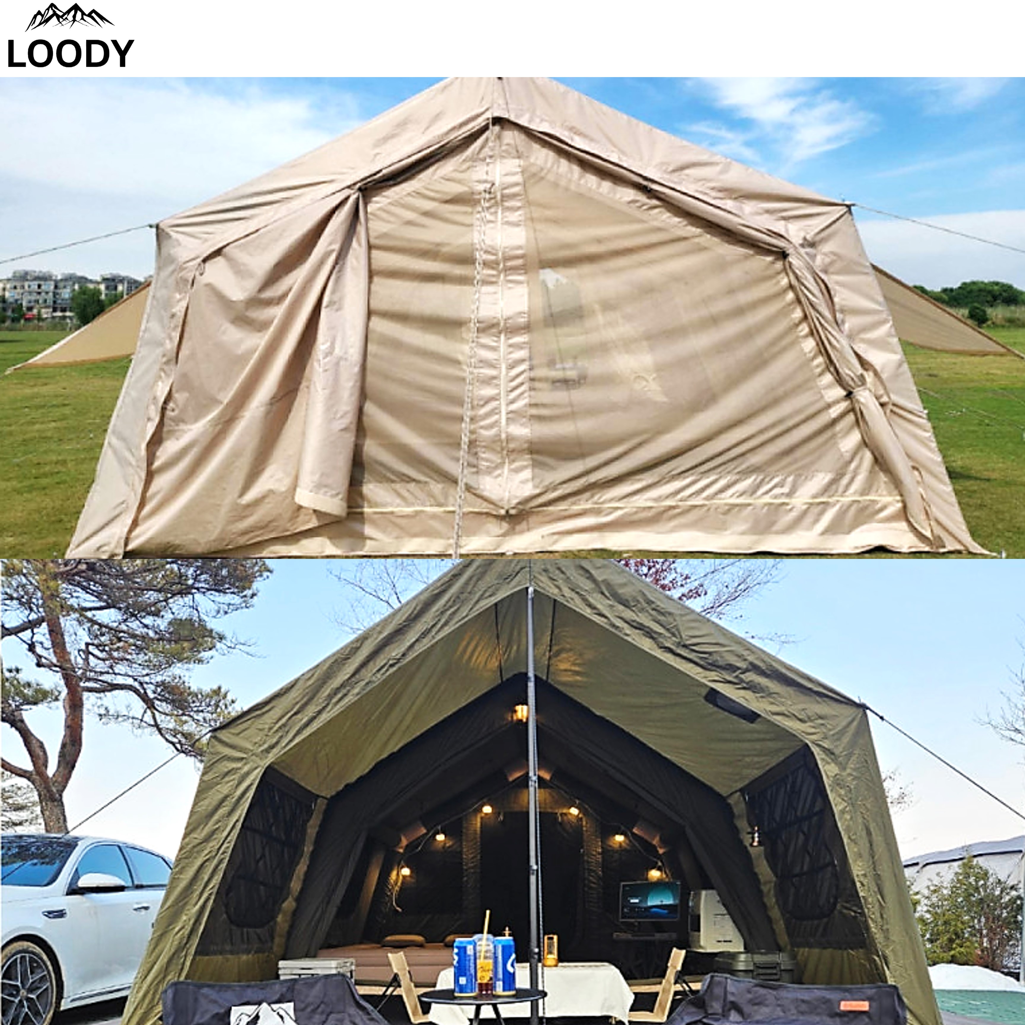 루디 쉘터 후면 리빙쉘 터널형 면 그늘막 에어텐트 9.0 전용