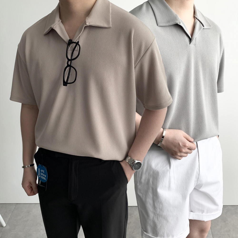 남자 카라티 기능성 PK 반팔 티셔츠 여름 아이스 냉감 쿨 스판 피케티 - 상품 이미지