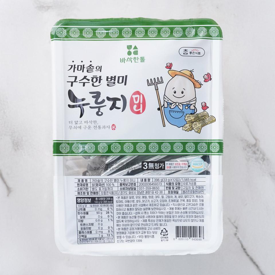 메가마트 고려식품 가마솥 누룽지 미니 백미 33g x 12개입 - 메인 이미지