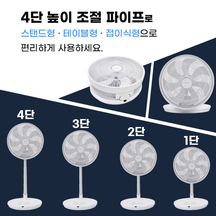 신일 무선 접이식선풍기 폴딩팬 BLDC  리모콘 저소음선풍기 - 상세 이미지 2