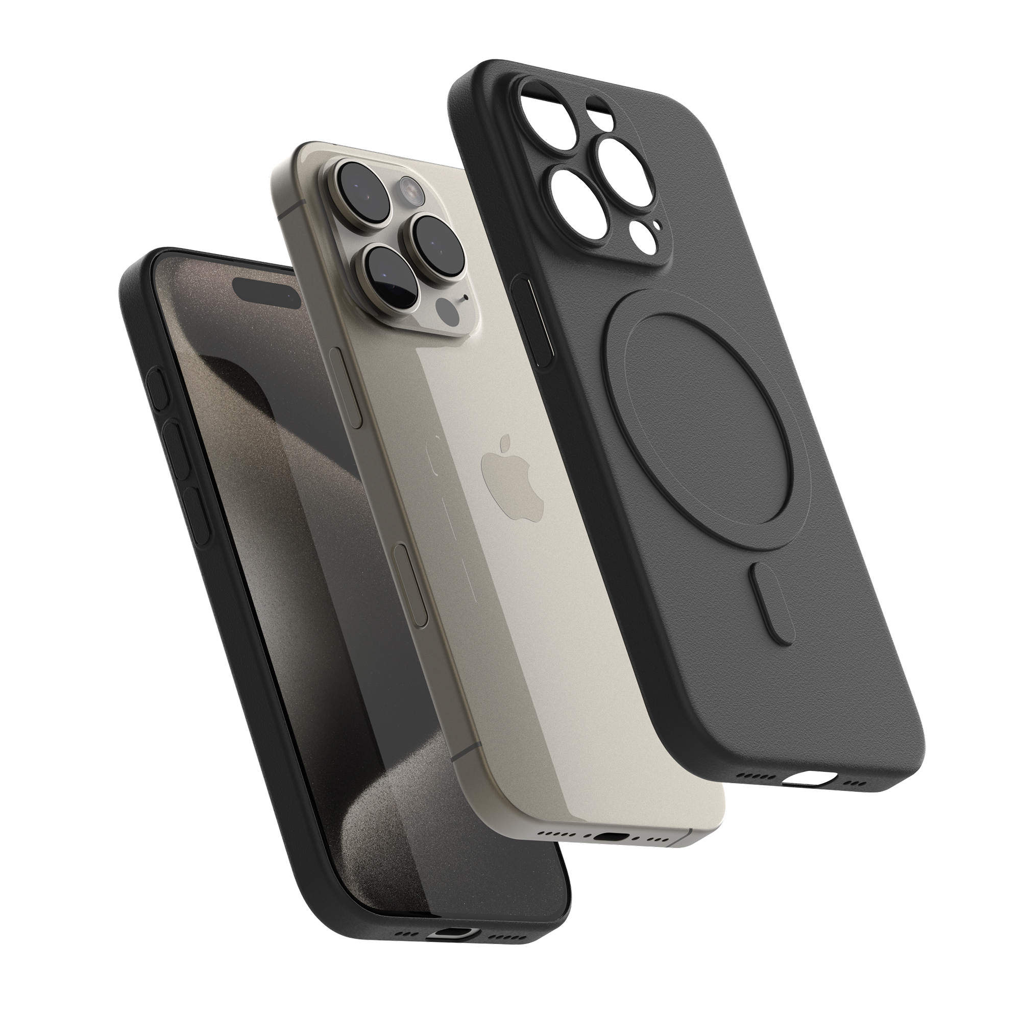 고스트핏 매트 투명 아이폰 맥세이프케이스 변색없는케이스 그레이, 아이폰15 프로 - 상세 이미지 3