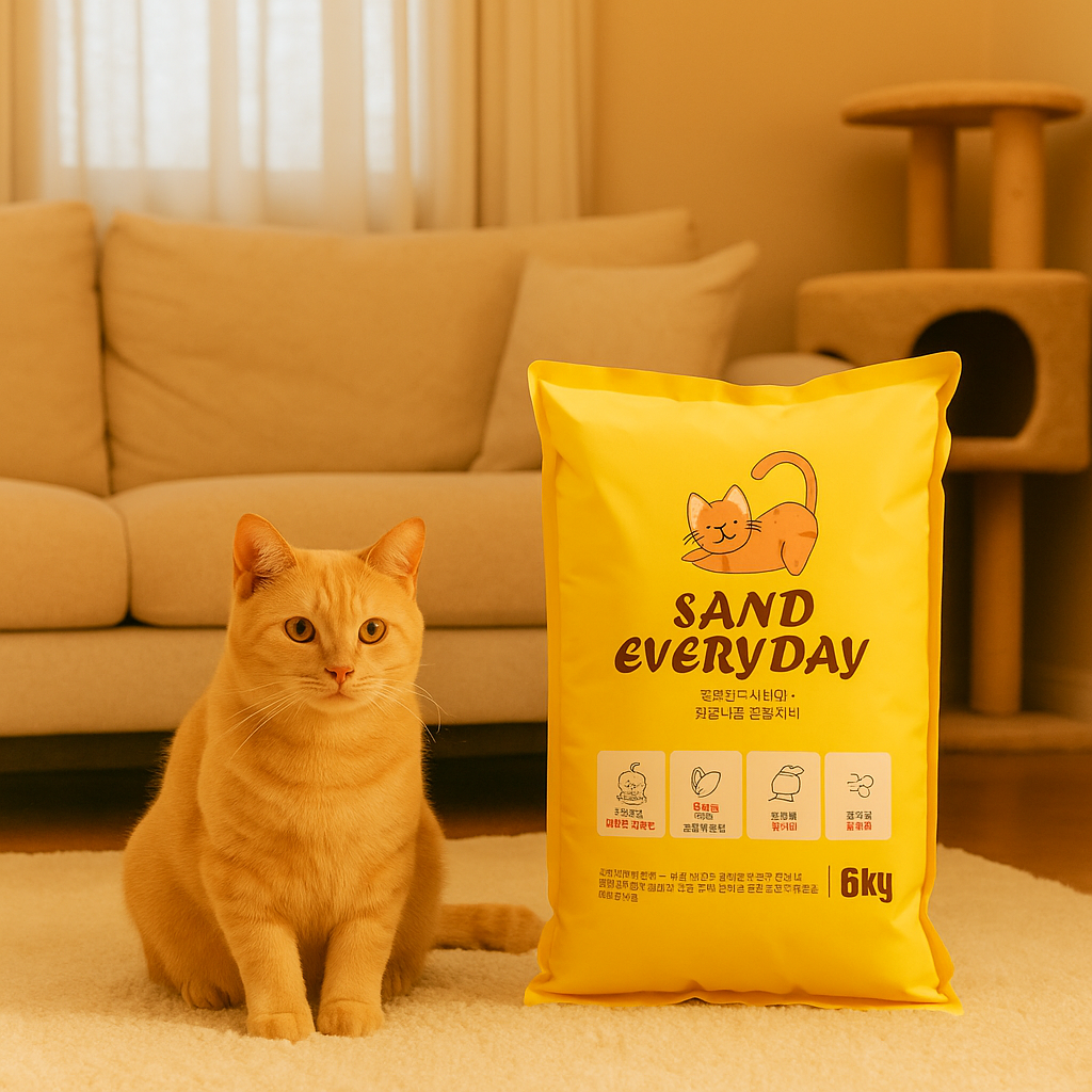 샌드에브리데이 먼지없는 응고형 벤토나이트 고양이모래 무향, 6kg, 3개 이미지 2