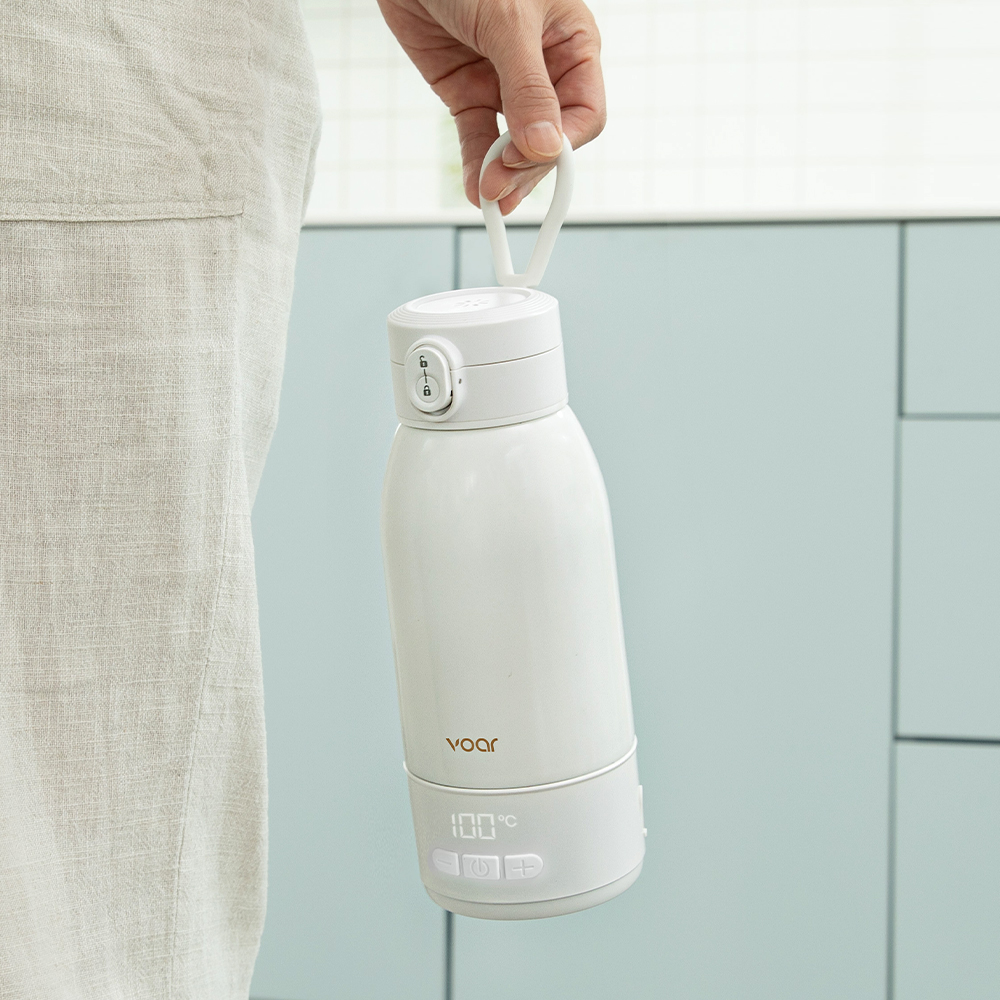 보아르 아가보틀 휴대용 분유 포트 100도 가열 무선 보온 SUS316 스텐 여행용 포트기