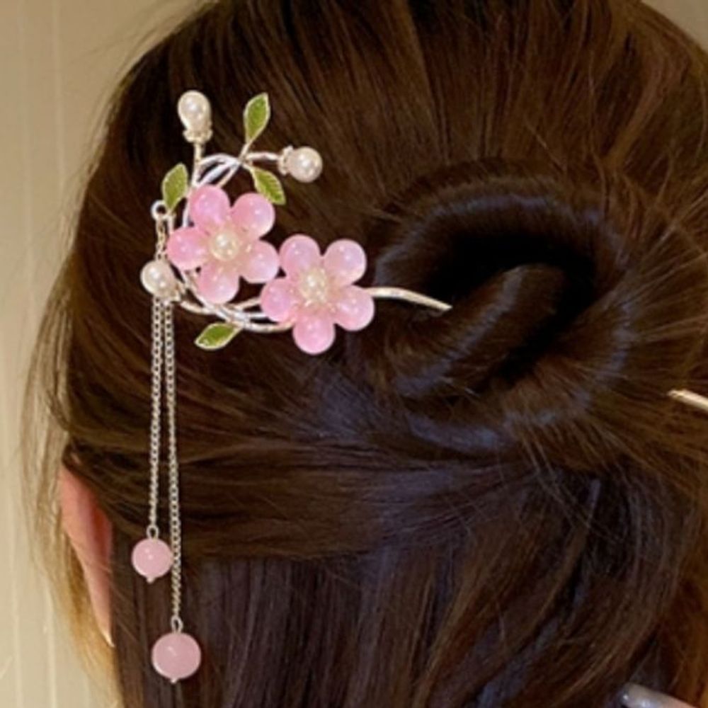 한복머리장신구 비녀 꽃 나비 : 자카동네