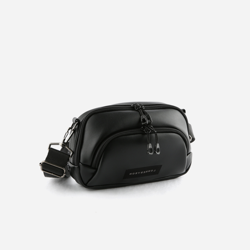 론네바이론 야키 더블랙 레더 유럽여행가방 핸드폰 슬링백 해외여행용 크로스 미니백 가방