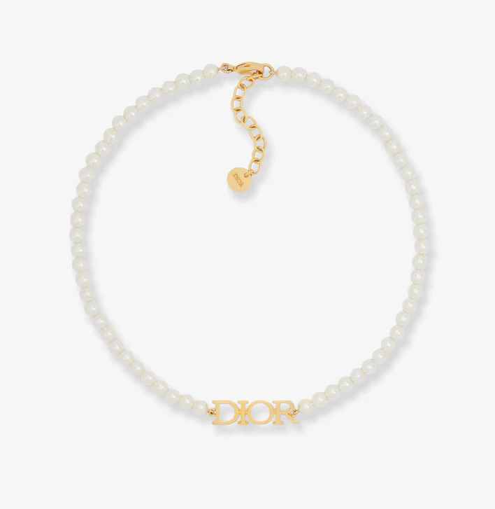 디올 여성 레볼루션 목걸이 골드 피니시 메탈 화이트 레진 진주 N3354WOMRS 301