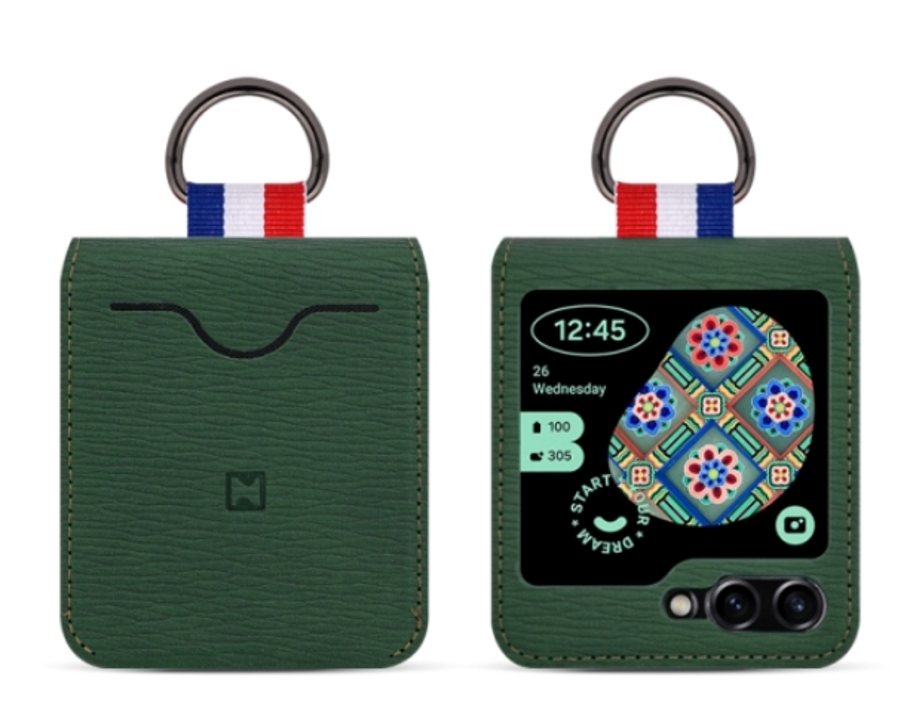 카드 케이스 힌지보호 가죽 범퍼 슬립 지갑 블랙, 갤럭시Z 플립6 - 상세 이미지 4