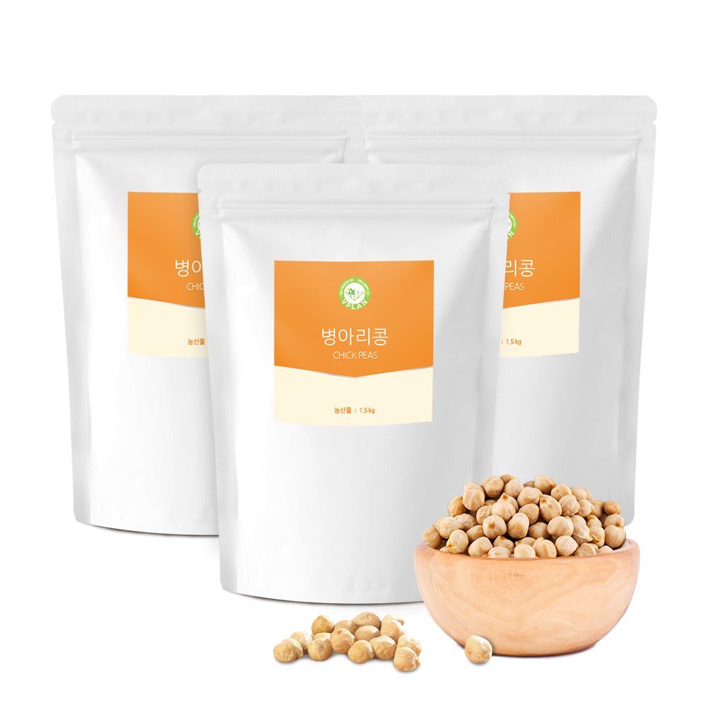 [포인트] 병아리콩 밥 요리 간식 이집트콩 칙피 밤콩 1.5kg, 3개 - 상품 이미지