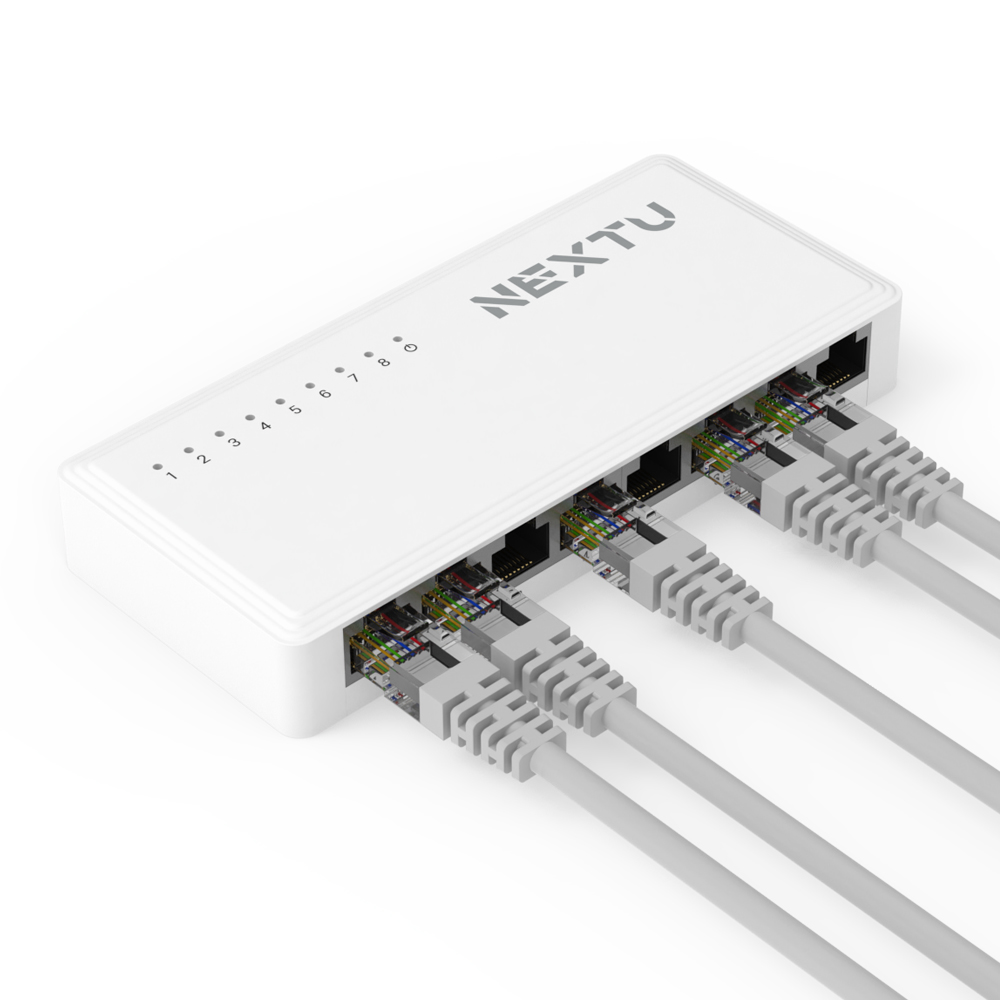 [리퍼제품] 8포트 10/100/1000Mbps 기가비트 미니 스위치허브 NEXT-5008GS MINI - 상세 이미지 2