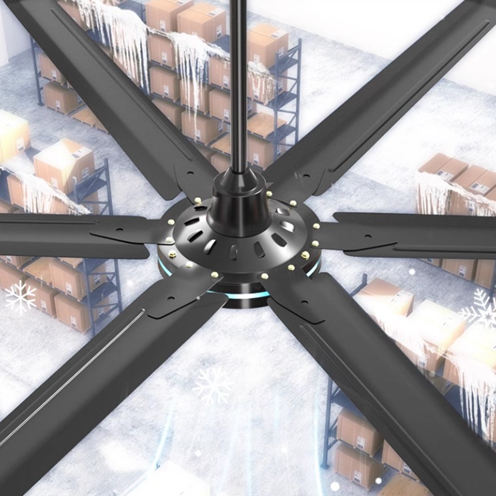 AUX 대형 산업용 천장선풍기 천장실링팬 선풍기조명 블랙 A