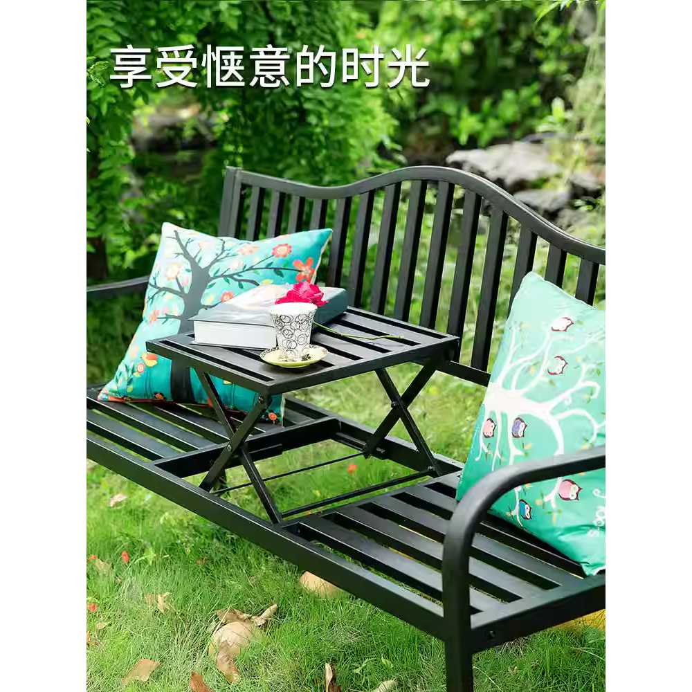 야외 벤치 테이블 데크 철제 베란다 실외 정원 옥상 - 상세 이미지 4