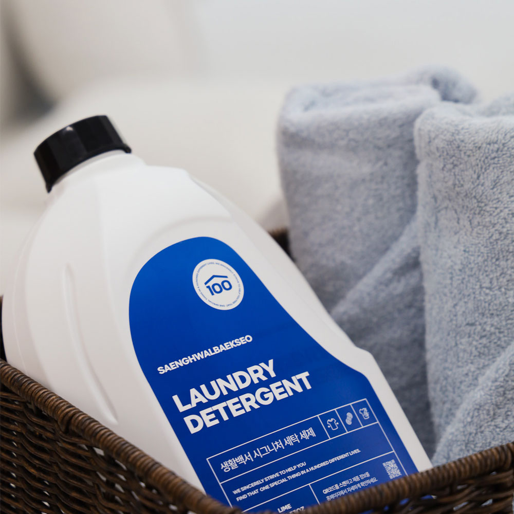 생활백서 중성세제 아기 세탁세제 액체세제 드럼용 일반용 대용량 2개입
