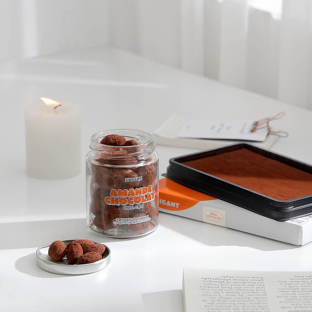 김보람초콜릿 선물세트 밀크 생초콜릿 & 아망드 쇼콜라(유리병) 2종 상세 이미지 4