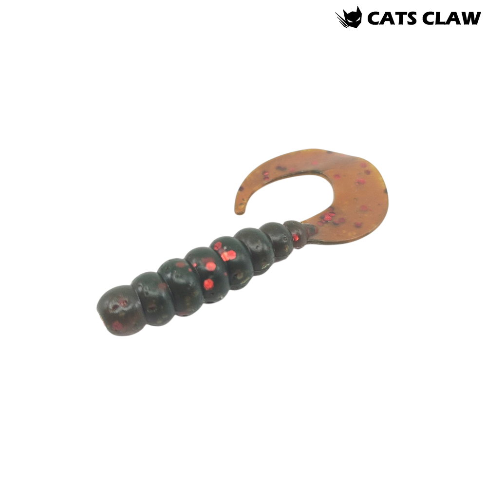 캣츠크로우 K그럽 쏘가리웜 008 모터오일, 5cm(2인치) - 메인 이미지