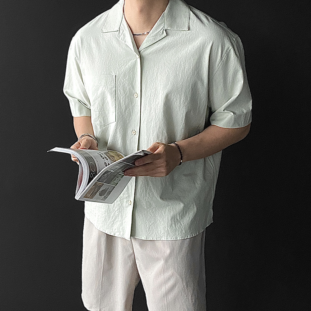 남자여름남방 남성반팔셔츠 - 상세 이미지 4